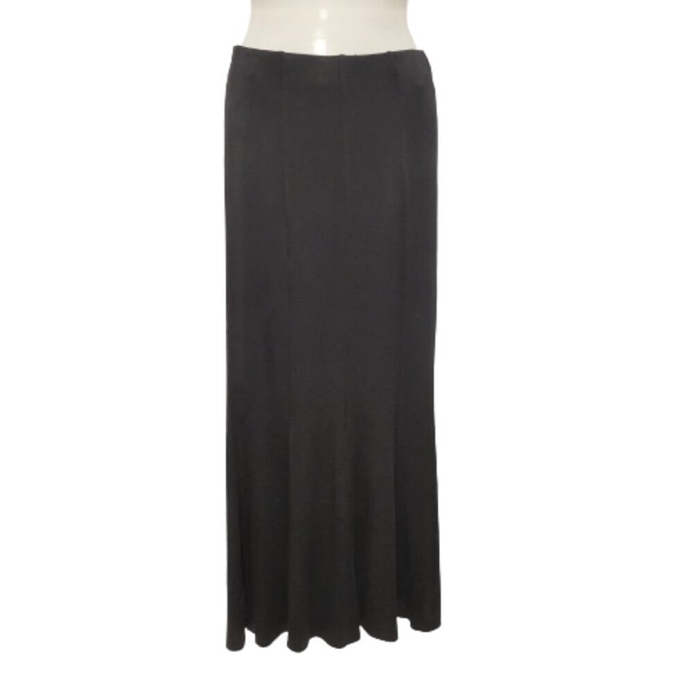 Long Black Skirt Stretch Waistband Elastic Maxi Skirt Black Skirt - XS / S / M
